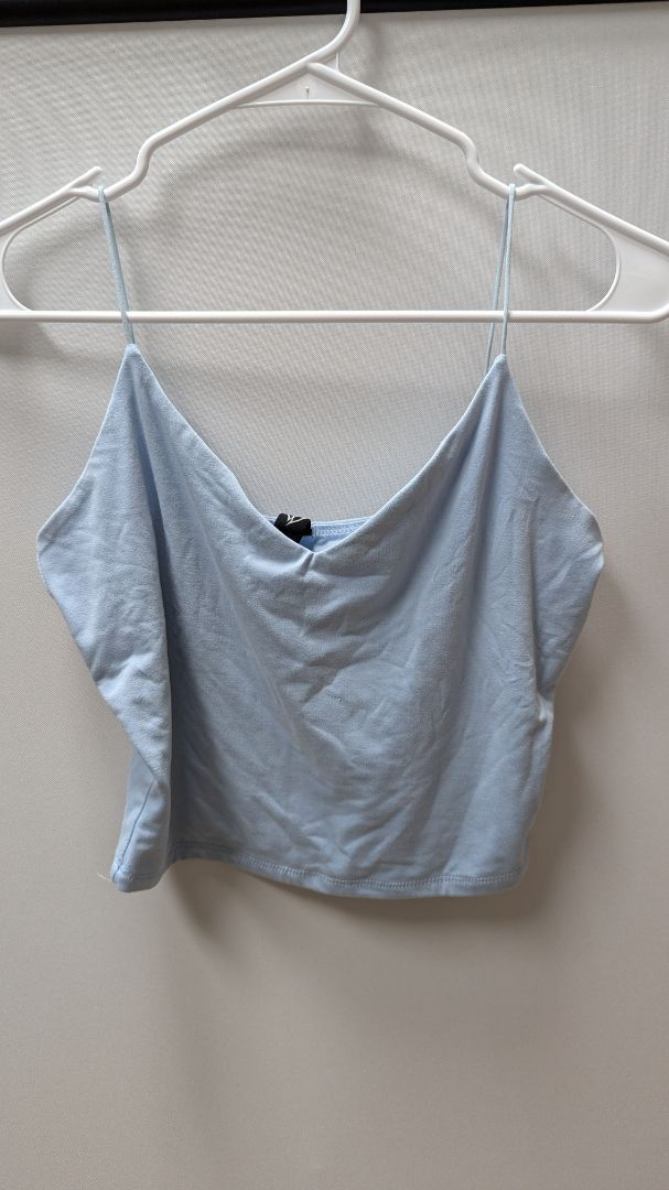 Windsor Light Blue Spaghetti Strap Crop Top
