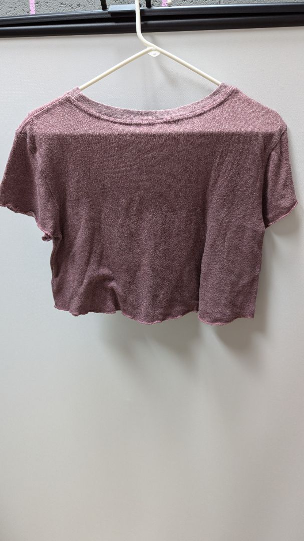 Obey Purple Graphic Cropped Tee