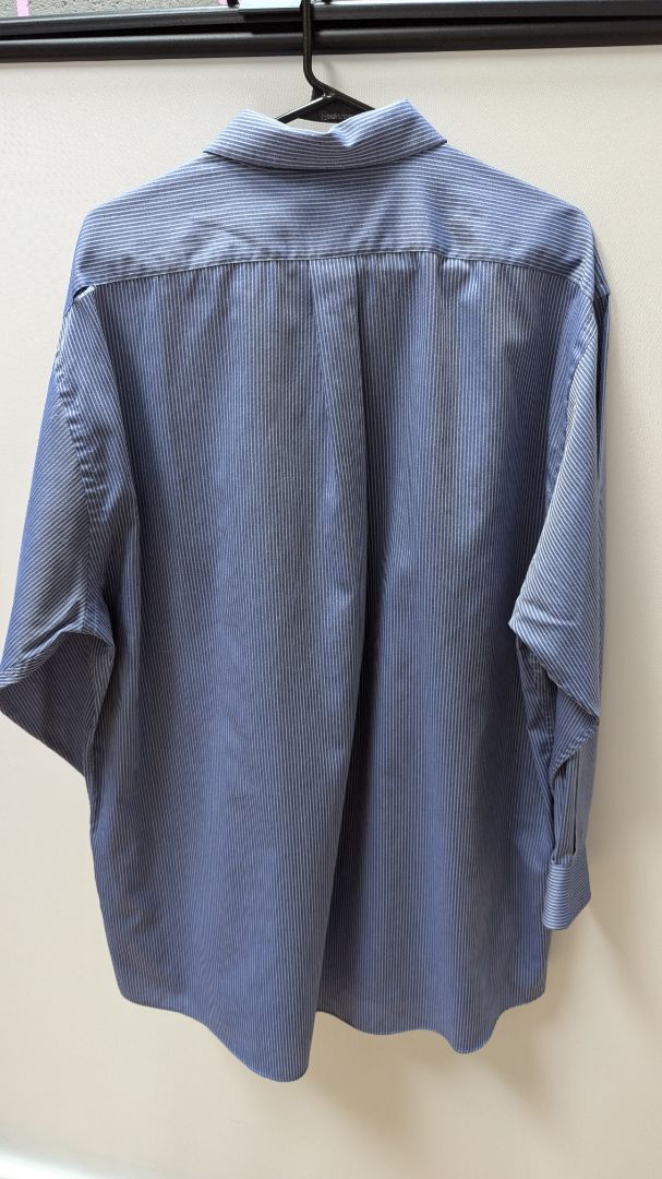 Dockers Dark Blue/White Striped Button Up Shirt