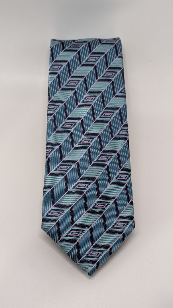 Cesare Casadonte Light Blue/Purple Patterned Necktie