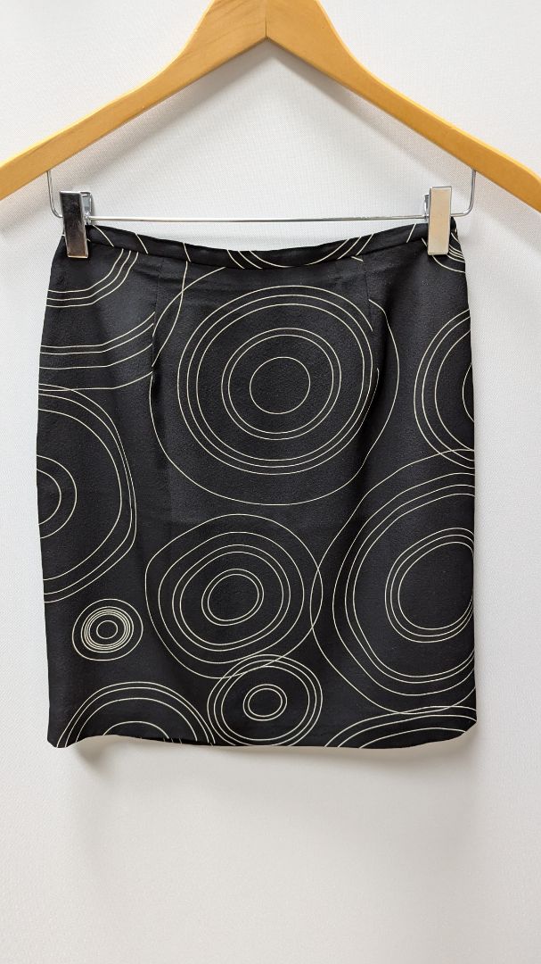 studio g Black/Ivory Circular Blouse & Skirt Set