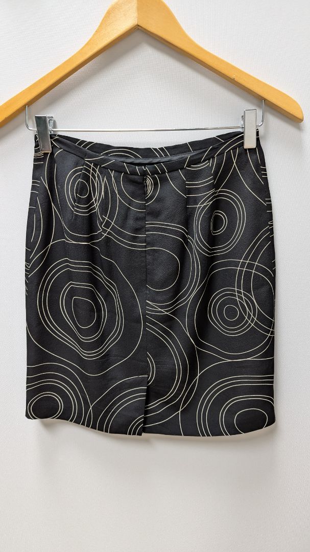 studio g Black/Ivory Circular Blouse & Skirt Set