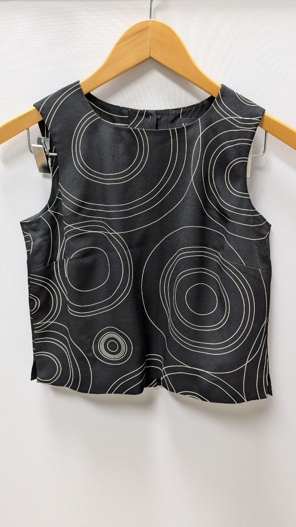 studio g Black/Ivory Circular Blouse & Skirt Set