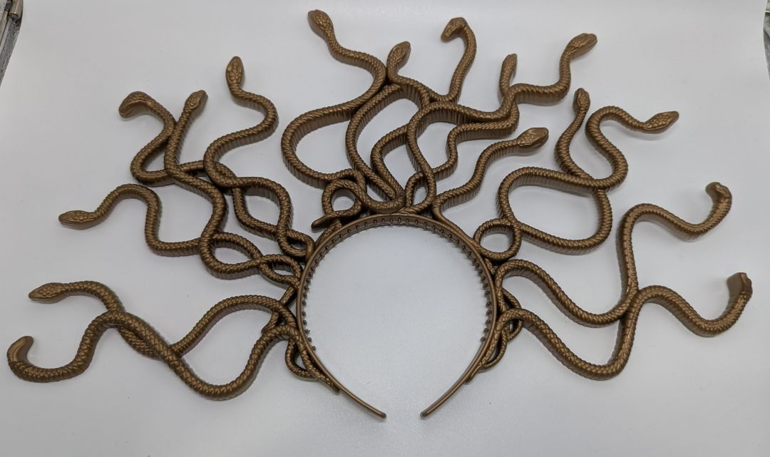 Nicky Bigs Bronze "Medusa" Snake Costume Headband