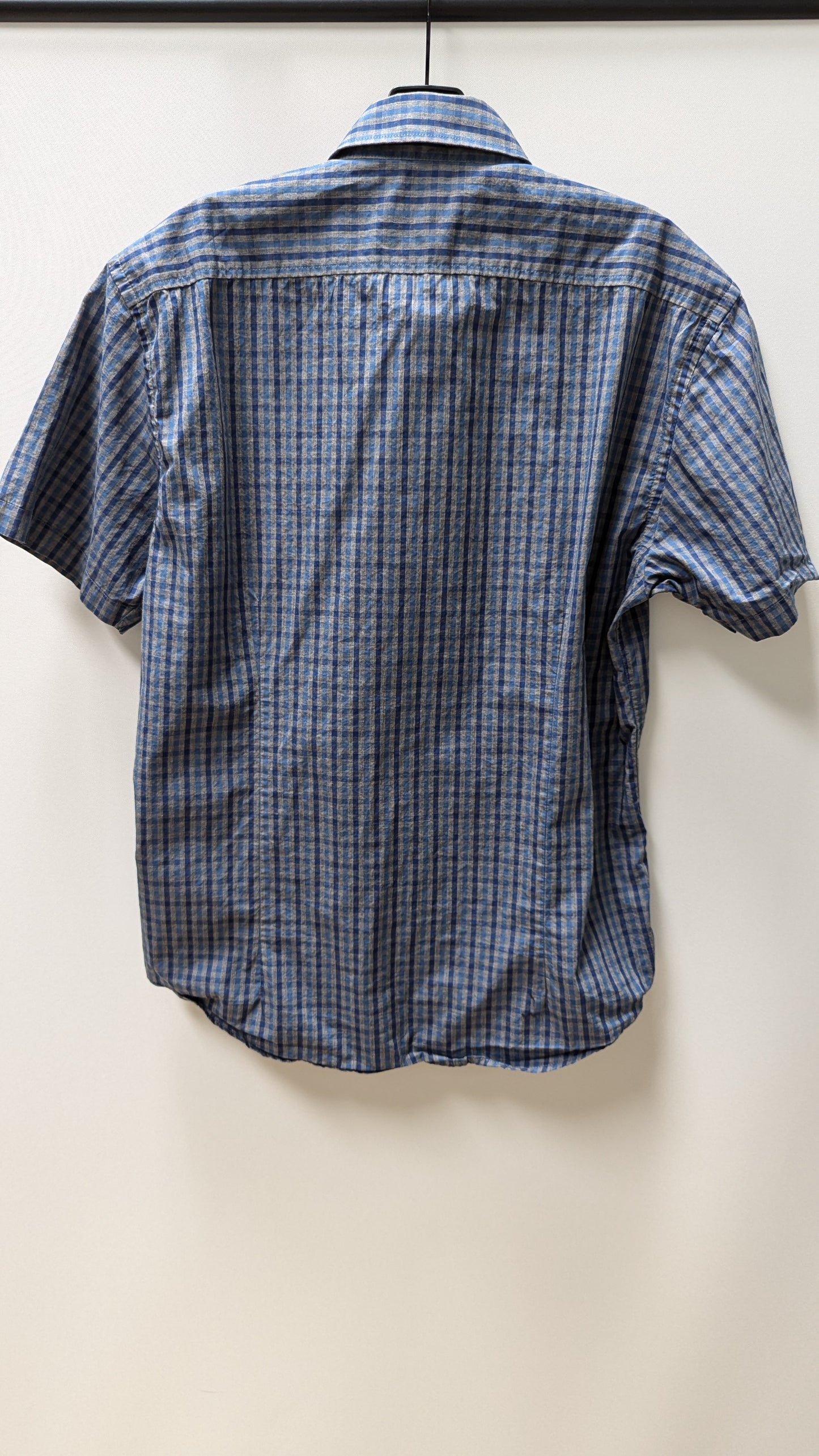 J. Maverick New York Blue Plaid Button Up Shirt