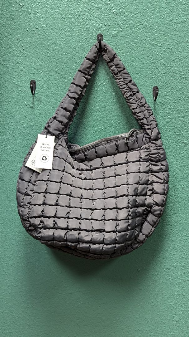 SOL and SELENE Dark Grey Woven Shoulder Bag Purse
