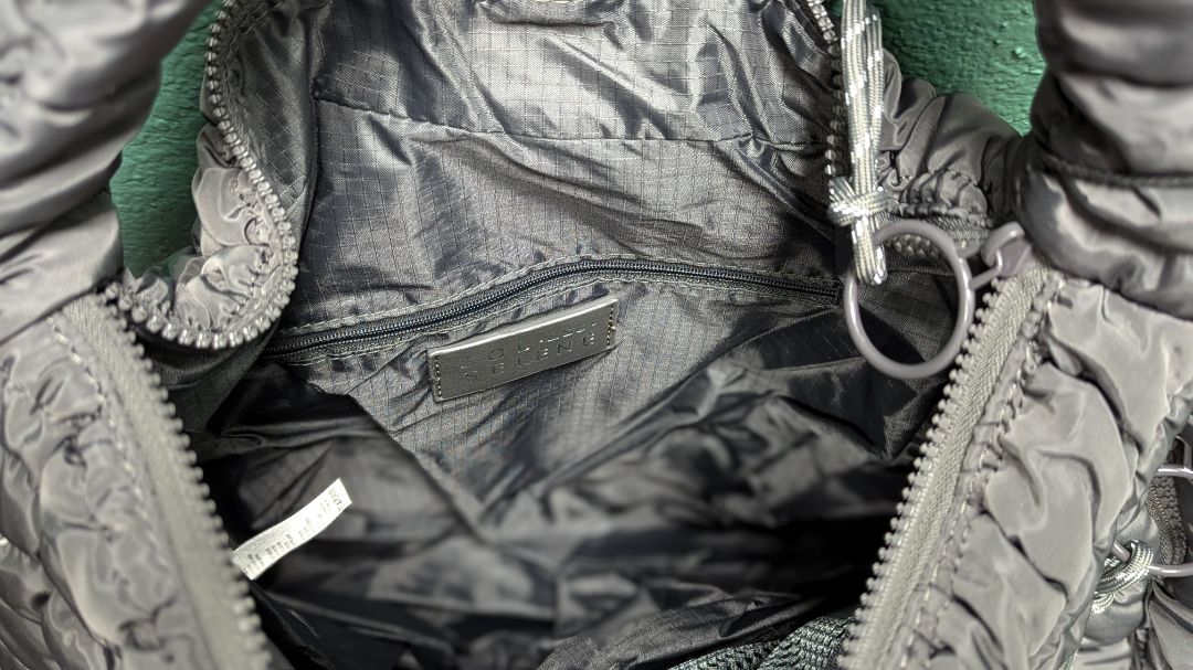 SOL and SELENE Dark Grey Woven Shoulder Bag Purse