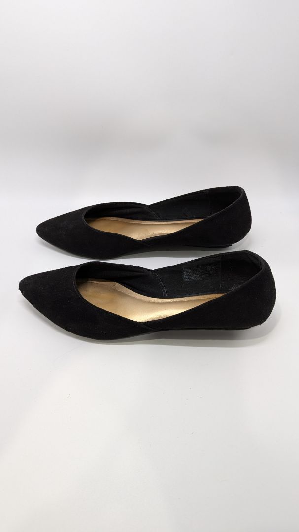 Fioni Black Faux Suede Wedges