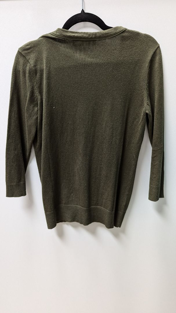 7th Avenue Design Studio Dark Green Cardigan Sweater