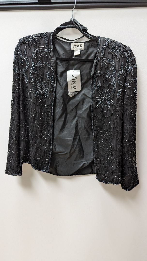 JMB New York Black Vintage Beaded Jacket