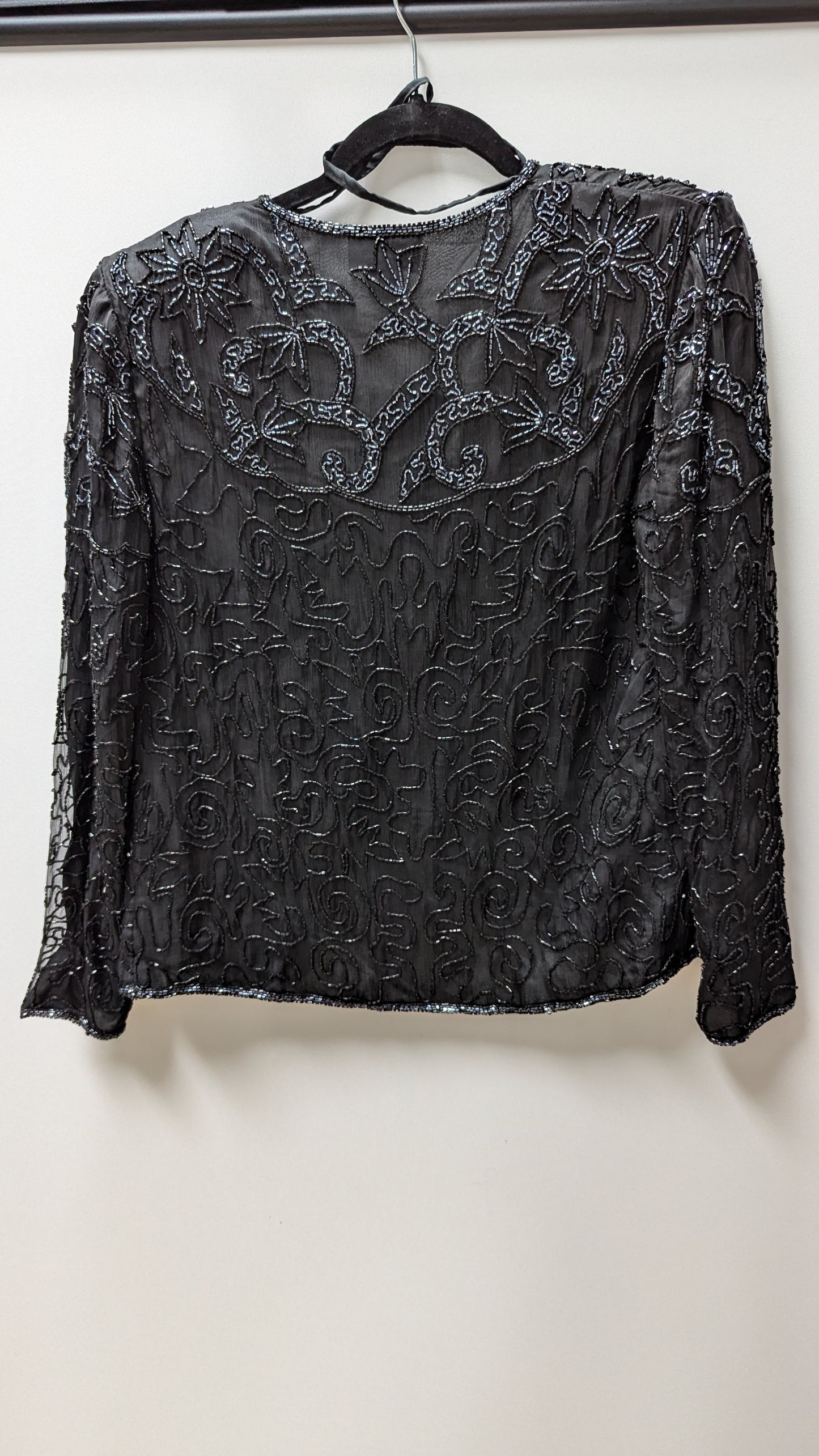 JMB New York Black Vintage Beaded Jacket