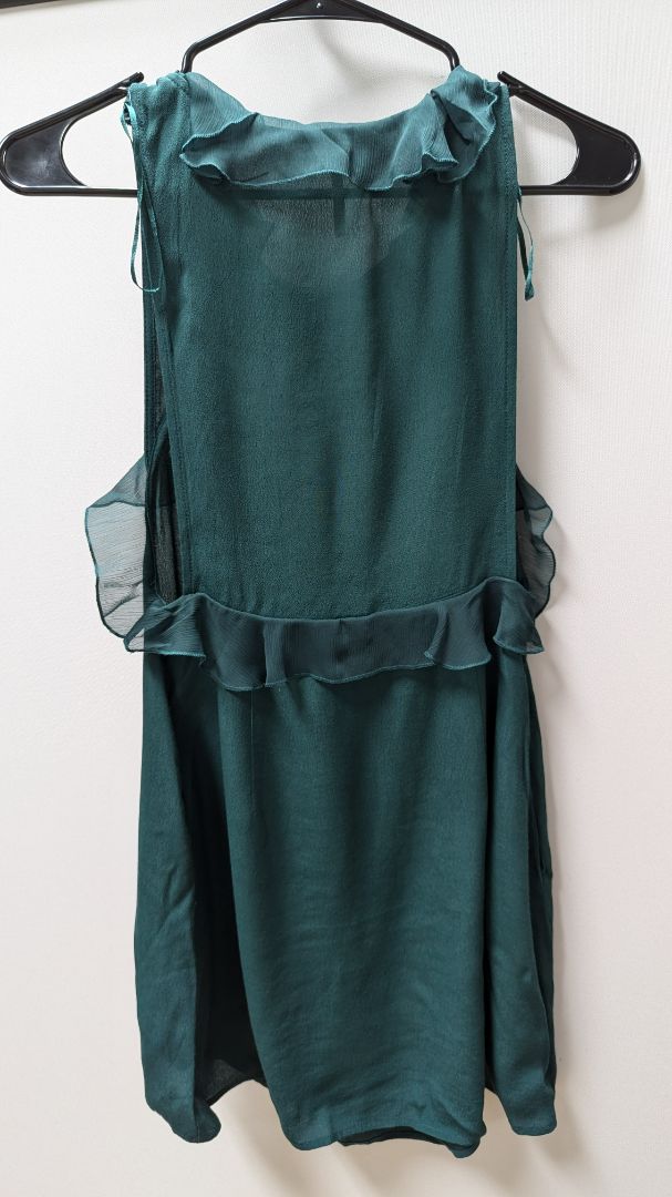 Free People Dark Green Sleeveless Blouse