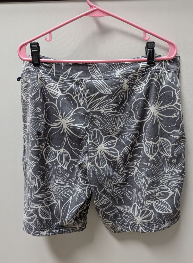 J. Crew Grey/White Patterned "Flex Swimwear" Shorts