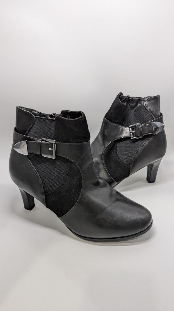 Cloudwalkers Adina Black Heeled Ankle Boots