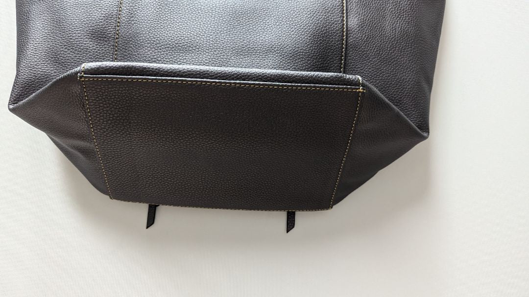 Kenneth Cole Gunmetal Silver Metallic Tote Bag