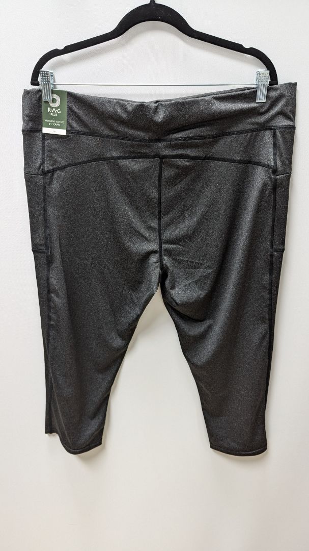RAG Plus Dark Grey Active 21" Capri Leggings