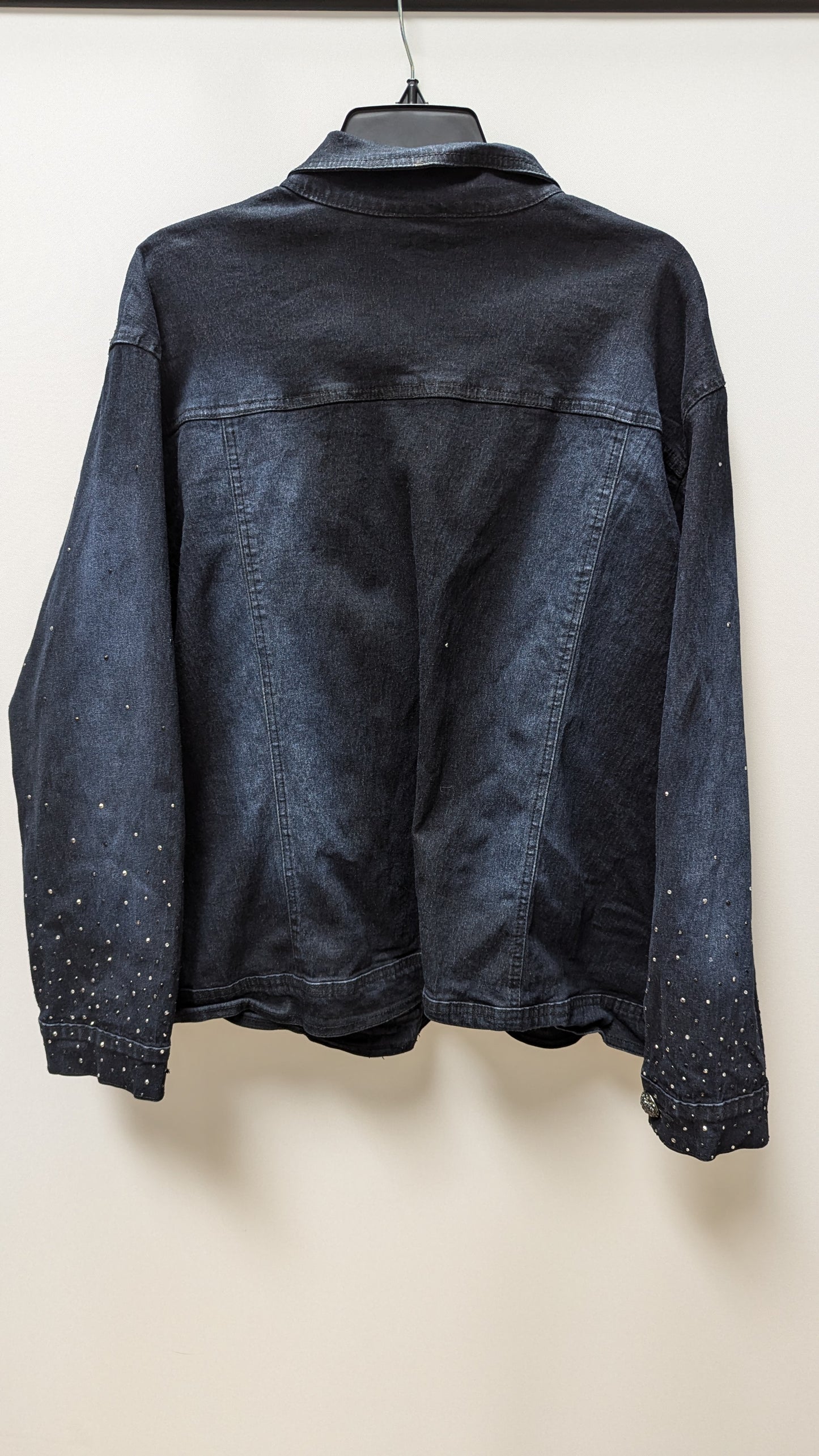 DG2 by Diane Gilman Dark Wash Embellished Jean Jacket