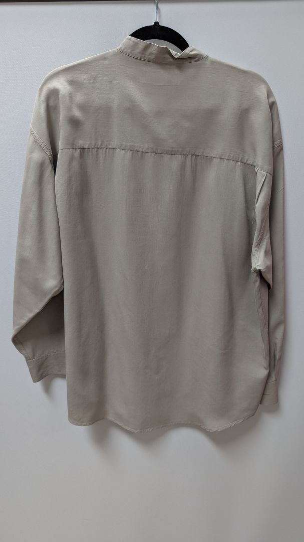 Rinnovato Light Tan Silk Button Up Shirt