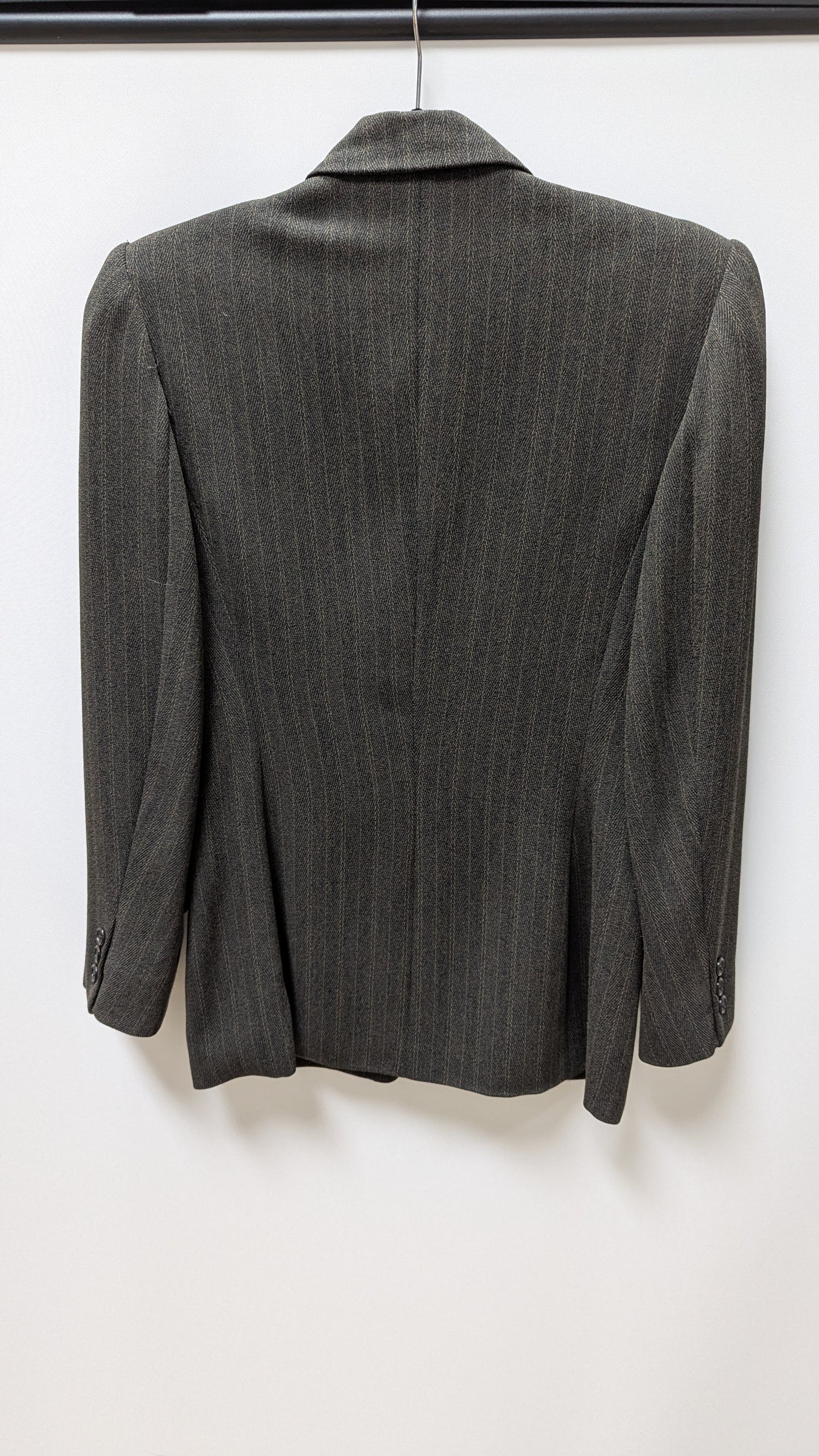 Expressions Dark Brown Striped Blazer