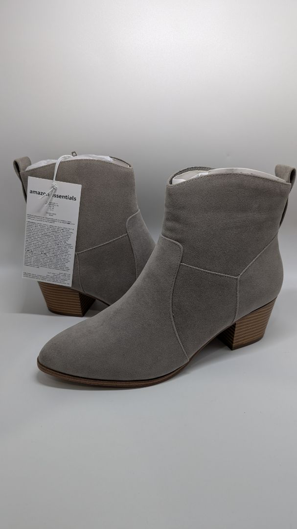 Amazon Essentials Light Grey Heather Microsuede Boots