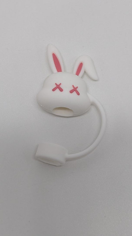 White Bunny Stanley Straw Cover