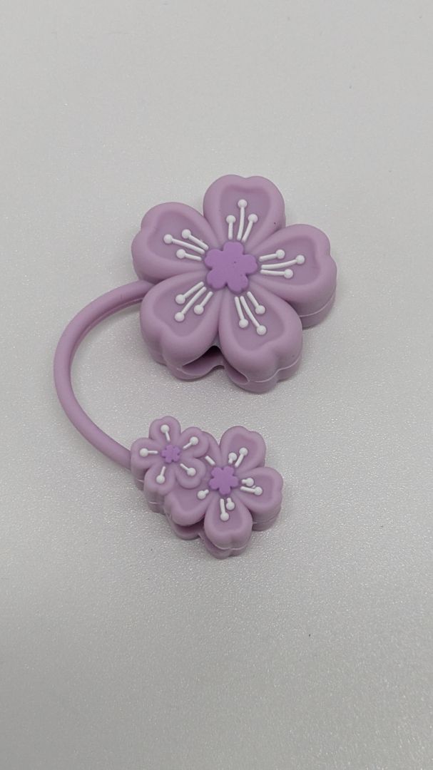Purple Flower Stanley Straw Cover