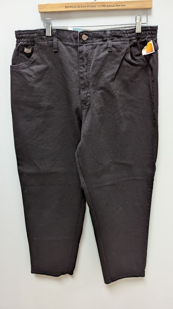 Lee Black Side Elastic Stretch Straight Jeans (NWT)