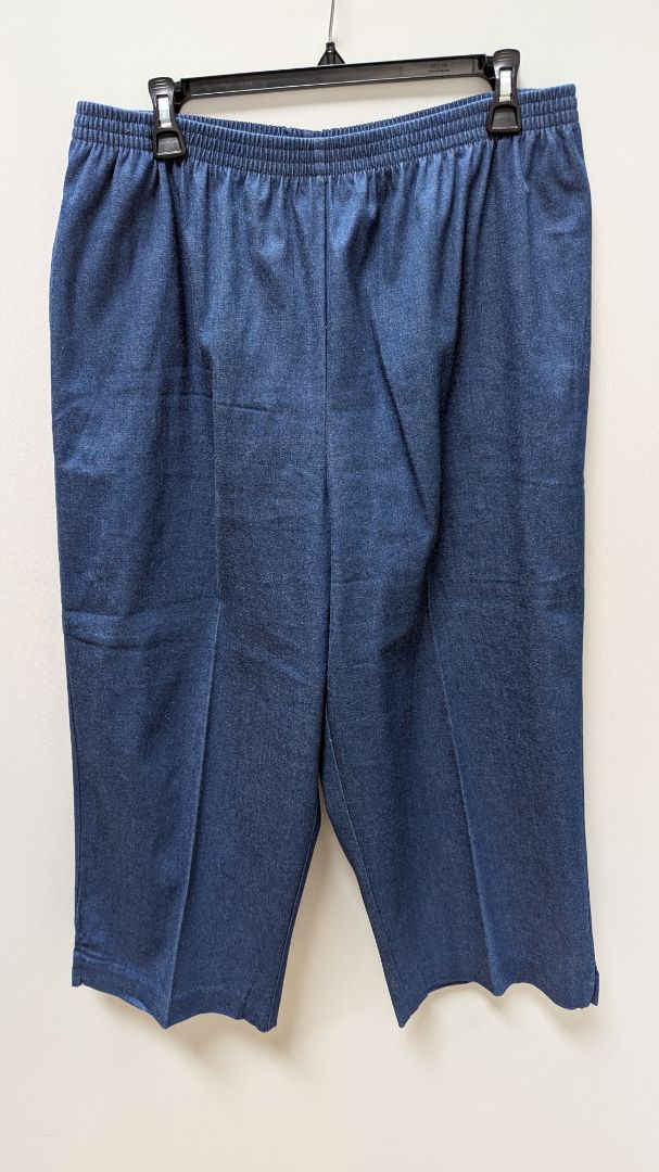 alfred dunner Medium Wash Wide Leg Cropped Jeans