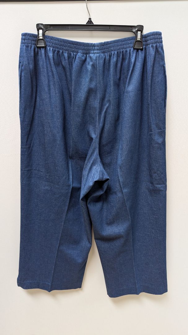 alfred dunner Medium Wash Wide Leg Cropped Jeans