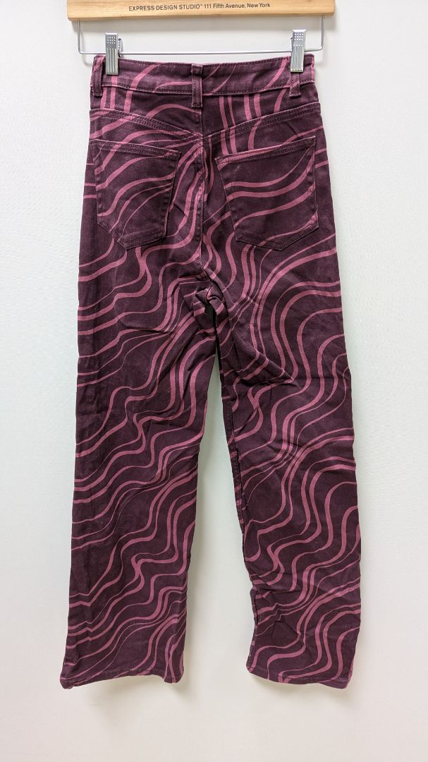 Divided Purple Patterned Flared Jeans