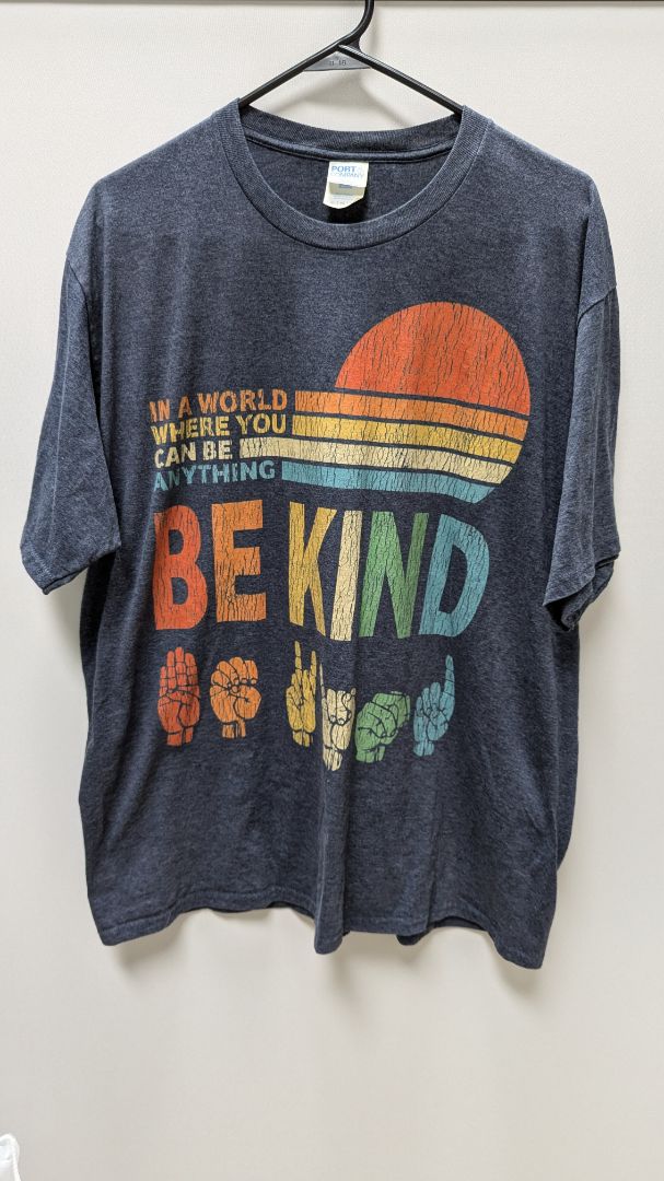 Port & Company Navy "Be Kind" Graphic Tee