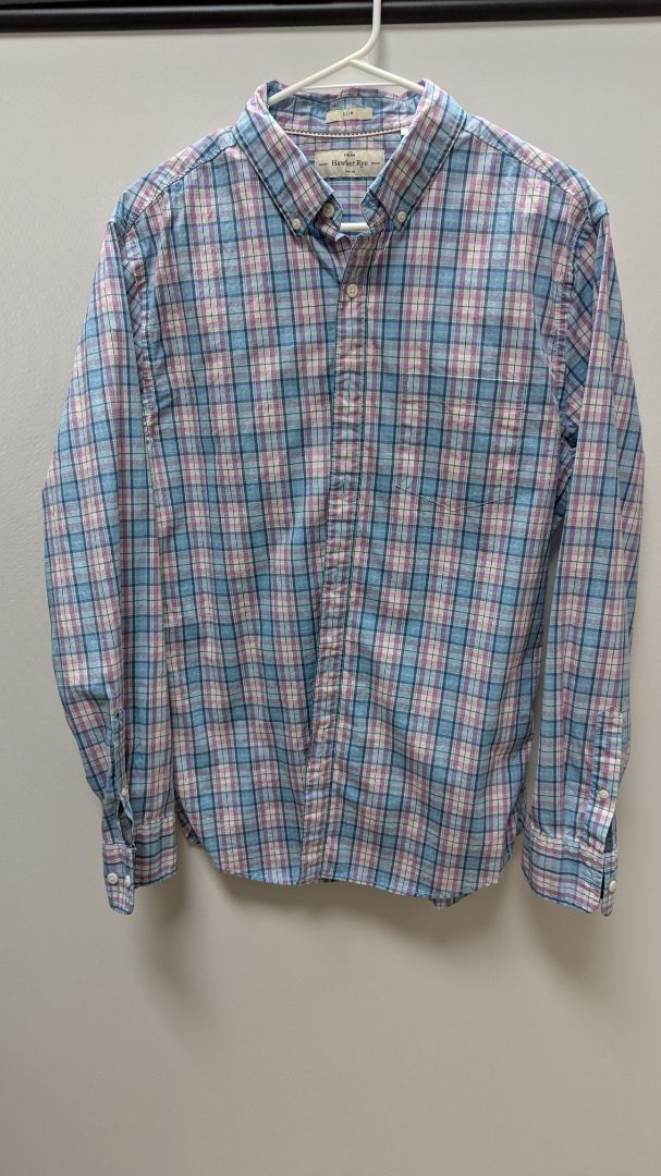 Hawker Rye Blue/Purple Plaid Button Up Shirt