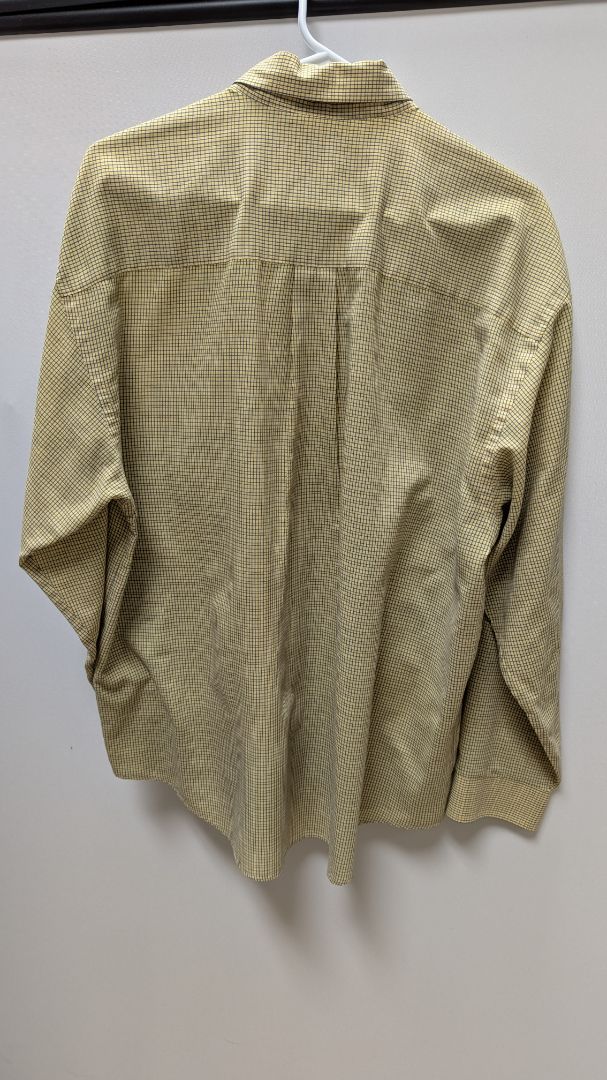 Arrow Yellow Plaid Long Sleeve Button Up Shirt
