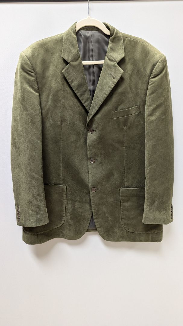 Fazzisport Men's Green Suede Blazer Jacket