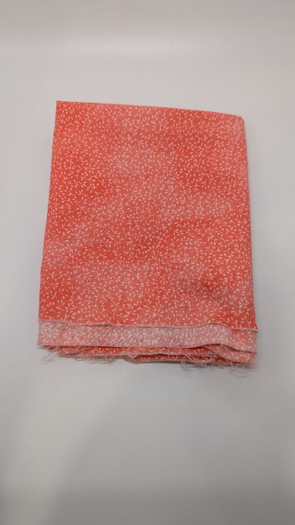 Small Coral Pink Floral Fabric