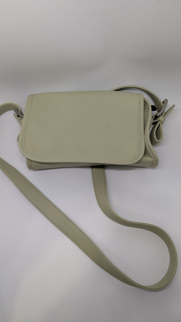 Sage Green Faux Leather Crossbody Purse`