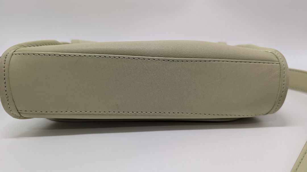 Sage Green Faux Leather Crossbody Purse`