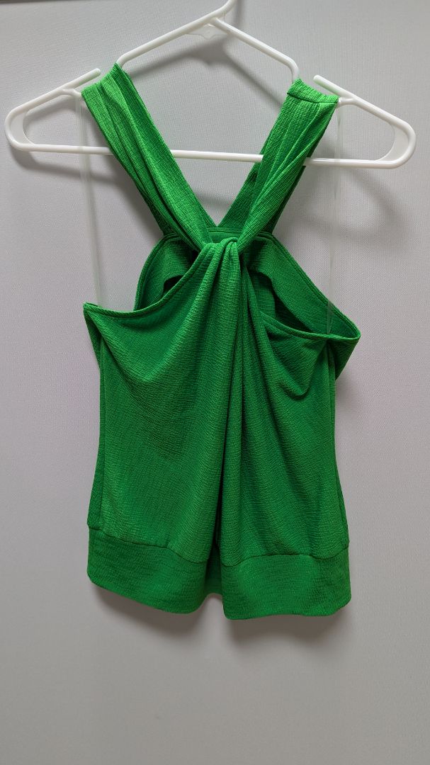 INC Emerald Green Cropped Halter Tank Top