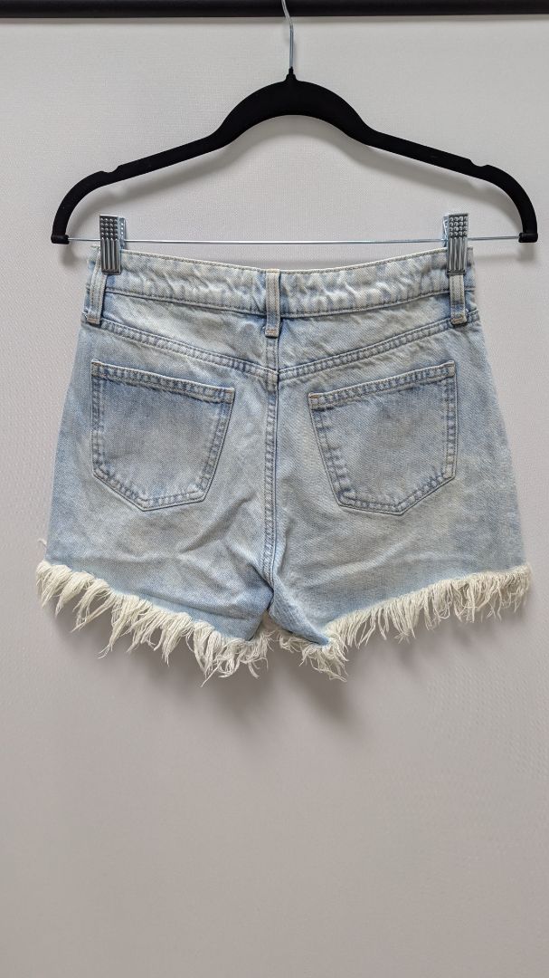 True Craft Light Wash High Rise Jean Shorts