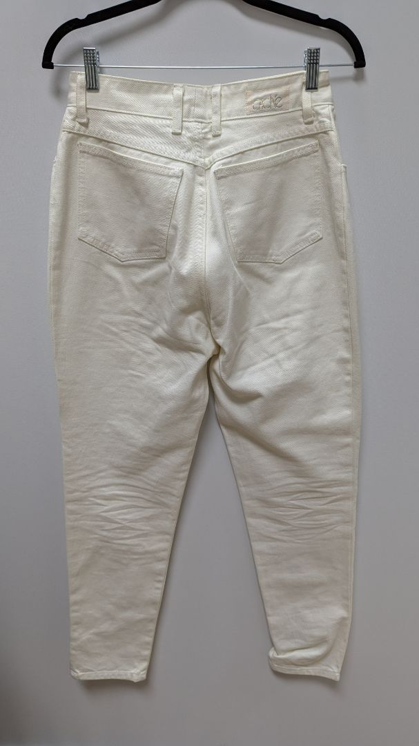 Cache Vintage Ivory Lace & Beaded Skinny Jeans