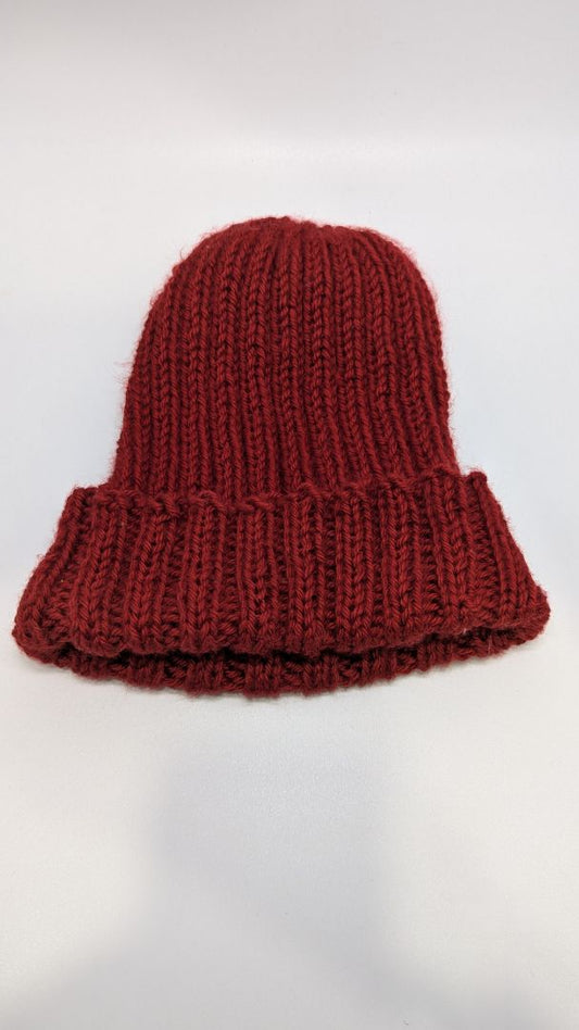 Thomson Handmade Red Knit Beanie Hat