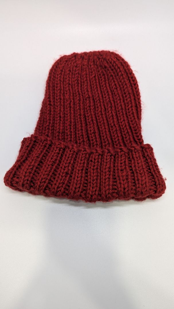 Thomson Handmade Red Knit Beanie Hat