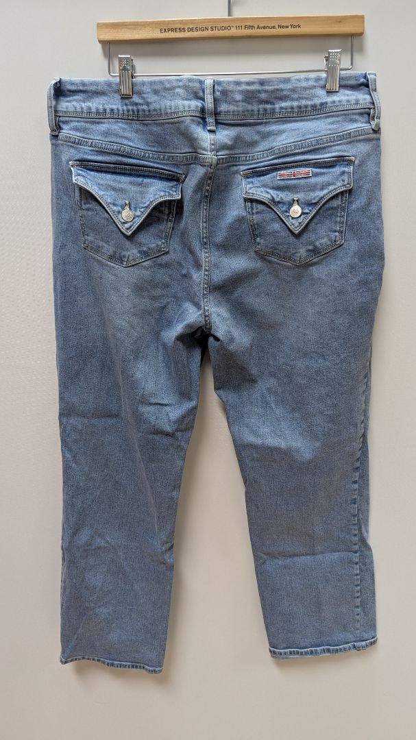 Hudson Light Wash High Rise Straight Jeans