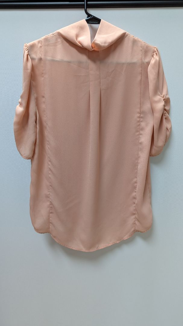 Downeast Blush Pink Half-Button Down Blouse
