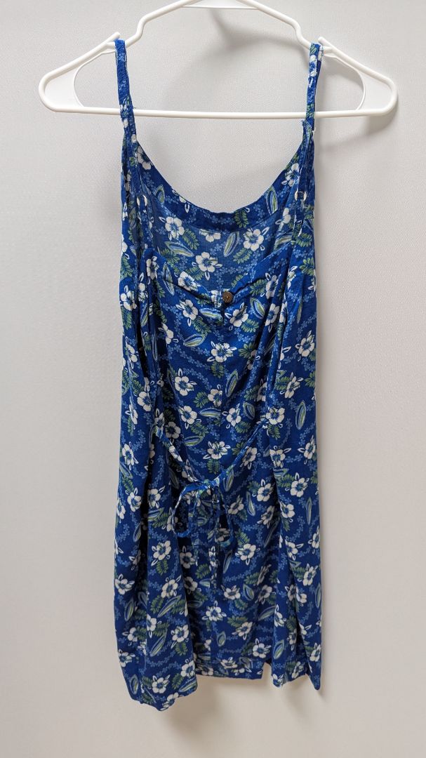 Breezy Ocean Blue Hawaiian Casual Dress