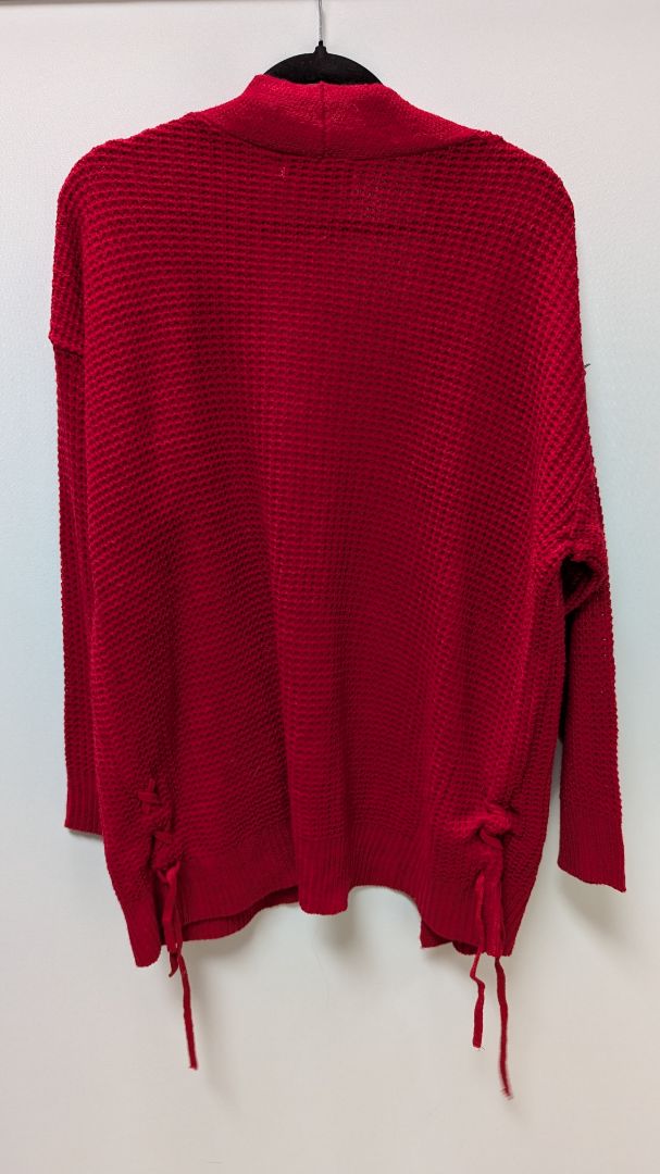 Love Change Red Longline Knit Cardigan
