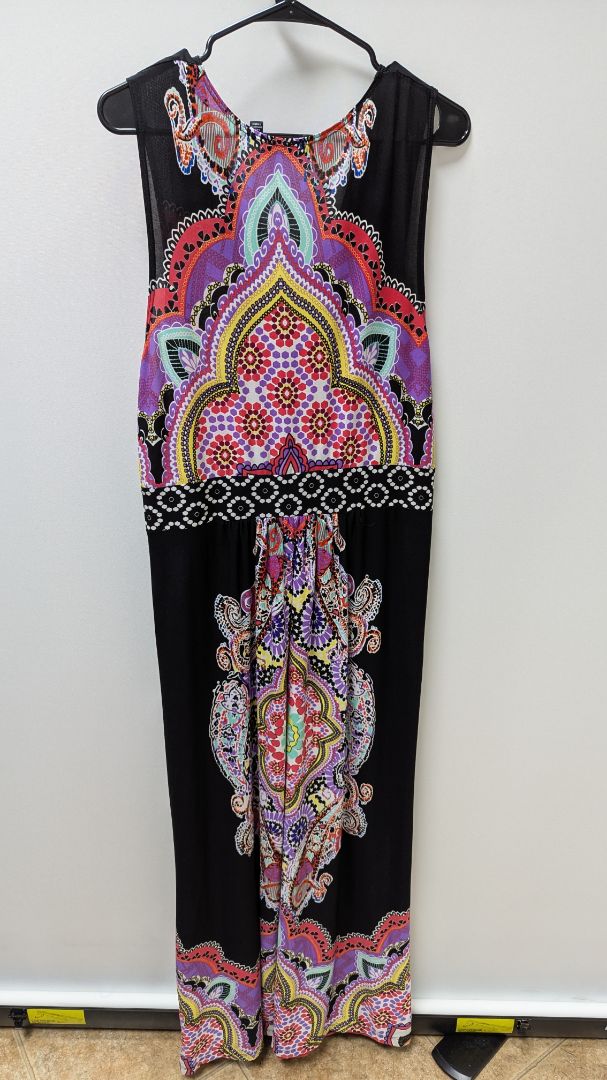 Notations Woman Black/Multicolor Paisley Maxi Dress