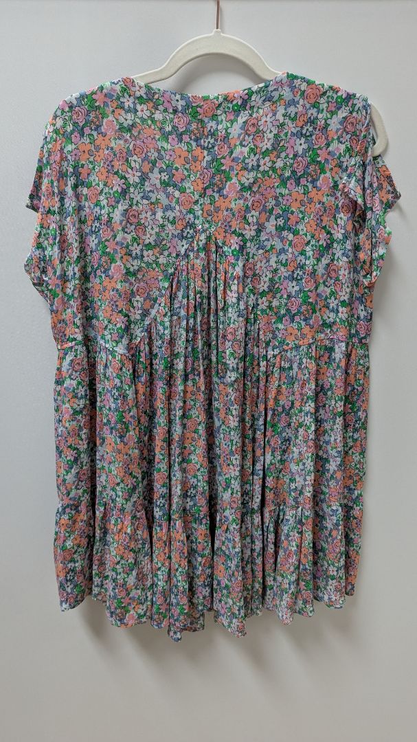 Chelsea & Violet White/Orange/Green Floral Mini Dress