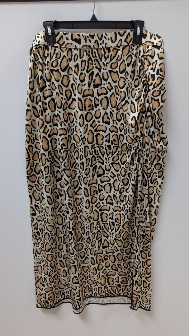 Lane Bryant Brown Animal Print Maxi Skirt