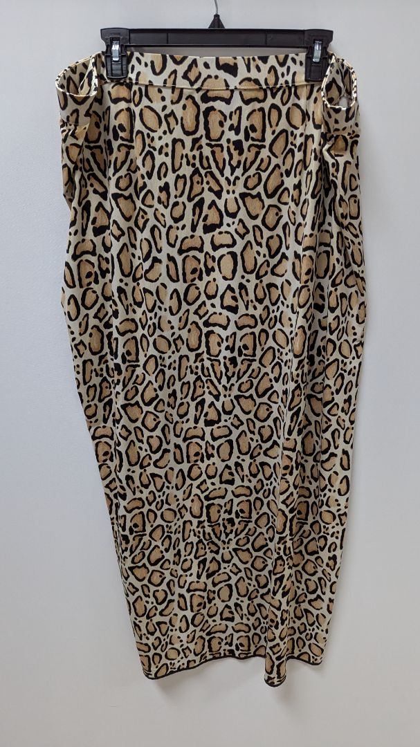 Lane Bryant Brown Animal Print Maxi Skirt